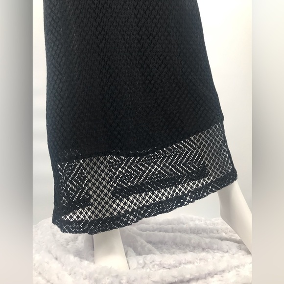 90s Long Double Layer Stretch Netted Maxi Dress - Picture 9 of 9